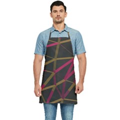 3d Lovely Geo Lines Xi Kitchen Apron by Uniqued