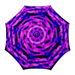 Purple  Waves Abstract Series No6 Golf Umbrellas by DimitriosArt