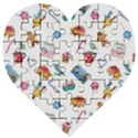 New Year Elements Wooden Puzzle Heart View1