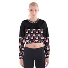 Floral Cropped Sweatshirt by Sparkle