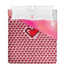 Love Heart 2 Duvet Cover Double Side (full/ Double Size) by NiniLand