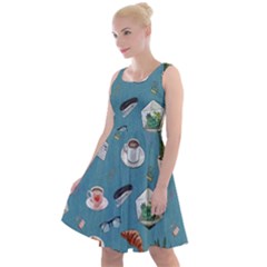 Fashionable Office Supplies Knee Length Skater Dress by SychEva