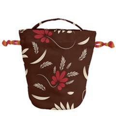 Sfolk Flowers Print Floral Pattern Ethnic Art Drawstring Bucket Bag by Eskimos