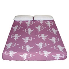 Cupid Pattern Fitted Sheet (california King Size) by Valentinaart