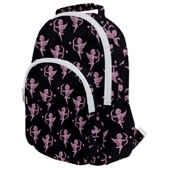 Cupid Pattern Rounded Multi Pocket Backpack by Valentinaart