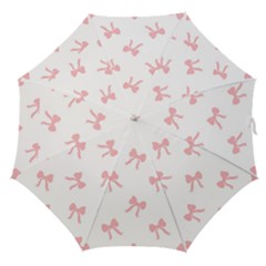 Pink Bow Pattern Straight Umbrellas by Littlebird