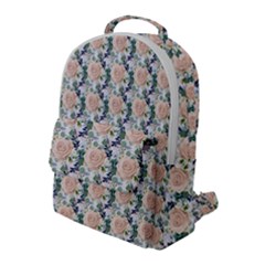 Flowers Pattern Flap Pocket Backpack (large) by Sparkle