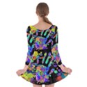 Crazy Multicolored Each Other Running Splashes Hand 1 Long Sleeve Skater Dress View2