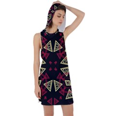 Abstract Pattern Geometric Backgrounds   Racer Back Hoodie Dress by Eskimos