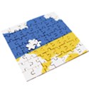 Ukraine Flag Map Wooden Puzzle Square View3