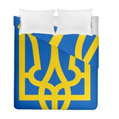 Coat Of Arms Of Ukraine Duvet Cover Double Side (full/ Double Size) by abbeyz71