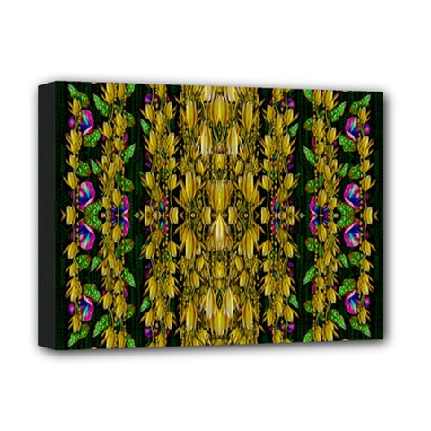 Fanciful Fantasy Flower Forest Deluxe Canvas 16  X 12  (stretched)  by pepitasart