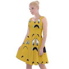 Emojis Knee Length Skater Dress by Sparkle