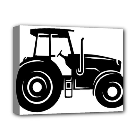 Black-farm-tractor-cut Deluxe Canvas 14  X 11  (stretched) by DinzDas