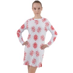 Officially Sexy Red And White Long Sleeve Hoodie Dress by OfficiallySexy