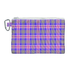 Tartan Purple Canvas Cosmetic Bag (large) by tartantotartanspink2