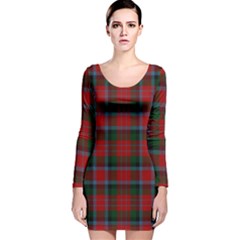 Macduff Tartan Long Sleeve Velvet Bodycon Dress by tartantotartansallreddesigns