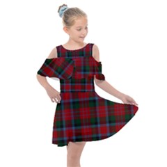 Macduff Tartan Kids  Shoulder Cutout Chiffon Dress by tartantotartansallreddesigns