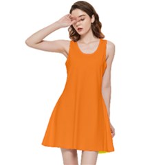 Inside Out Racerback Dress In Hot Orange And Saturated Yellow by HWDesign