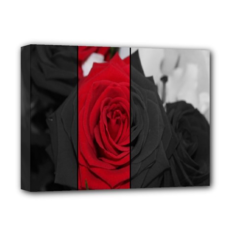 Roses Rouge Fleurs Deluxe Canvas 16  X 12  (stretched)  by kcreatif