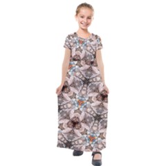 Digital Illusion Kids  Short Sleeve Maxi Dress by Sparkle