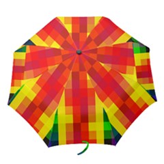 Pride Plaid Folding Umbrellas by WetdryvacsLair