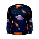 Background-template-with-bright-stars-dark-sky Women s Sweatshirt View1