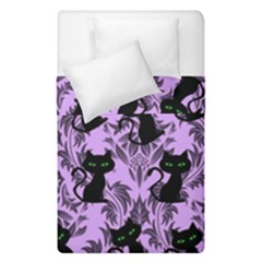 Purple Cats Duvet Cover Double Side (single Size) by InPlainSightStyle