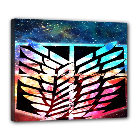 Attack On Titan Shingeki Galaxy Deluxe Canvas 24  X 20  (stretched) by artworkshop