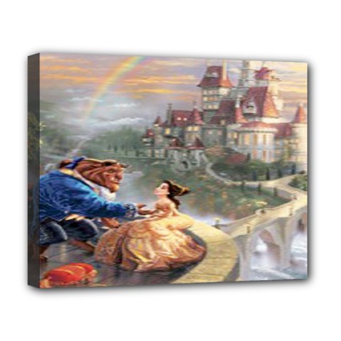 Beauty And The Beast Castle Deluxe Canvas 20  X 16  (stretched) by artworkshop