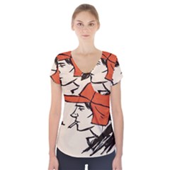Catcher In The Rye Short Sleeve Front Detail Top by artworkshop