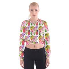 Bunch Of Flowers Cropped Sweatshirt by Sparkle