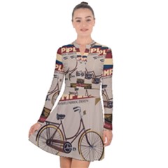 Simplex Bike 001 Design By Trijava Long Sleeve Panel Dress by nate14shop