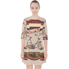 Simplex Bike 001 Design By Trijava Quarter Sleeve Pocket Dress by nate14shop