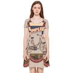 Simplex Bike 001 Design By Trijava Inside Out Cap Sleeve Dress by nate14shop