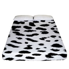 Black And White Leopard Dots Jaguar Fitted Sheet (king Size) by ConteMonfrey