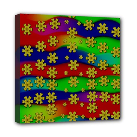 Blooming Stars On The Rainbow So Rare Mini Canvas 8  X 8  (stretched) by pepitasart