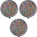 Floral Flowers Mini Round Pill Box (Pack of 3) View1
