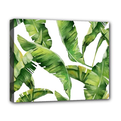 Sheets Tropical Plant Palm Summer Exotic Deluxe Canvas 20  X 16  (stretched) by artworkshop