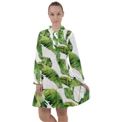 Sheets Tropical Plant Palm Summer Exotic All Frills Chiffon Dress by artworkshop