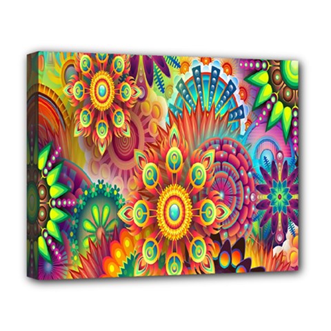 Mandalas Colorful Abstract Ornamental Deluxe Canvas 20  X 16  (stretched) by artworkshop