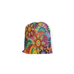 Mandalas Colorful Abstract Ornamental Drawstring Pouch (xs) by artworkshop