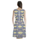 Abstract pattern geometric backgrounds  Sleeveless Waist Tie Chiffon Dress View2