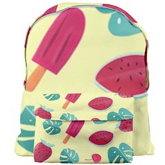 Watermelon Leaves Cherry Background Pattern Giant Full Print Backpack by nate14shop