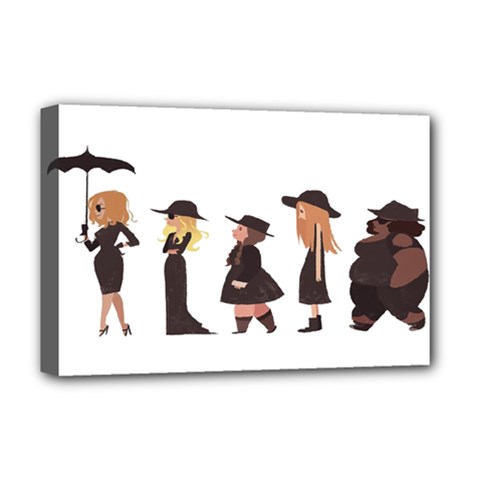 American Horror Story Cartoon Deluxe Canvas 18  X 12  (stretched) by nate14shop