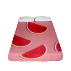Water Melon Red Fitted Sheet (full/ Double Size) by nate14shop
