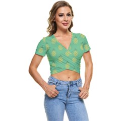 Pineapple Short Sleeve Foldover Tee by nate14shop