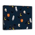 Halloween Ghost Pumpkin Bat Skull Deluxe Canvas 20  x 16  (Stretched) View1
