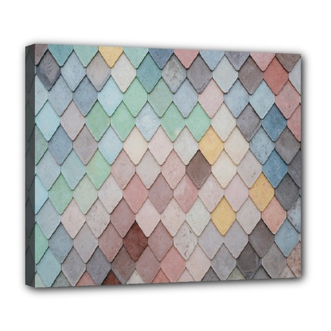 Tiles-shapes Deluxe Canvas 24  X 20  (stretched) by nate14shop