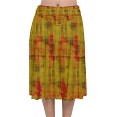 Abstract 005 Velvet Flared Midi Skirt by nate14shop